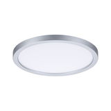 Rundes LED-Deckenlicht mit silbernem Aluminiumrahmen und weißem Diffusor für moderne Raumbeleuchtung