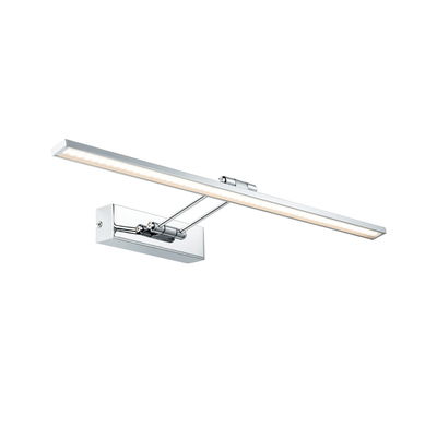 Moderne LED-wandlamp van chroom met lange smalle balk voor stijlvolle woonverlichting