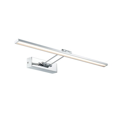 Moderne LED-Wandleuchte aus Chrom mit langem, schmalem Leuchtstab für Wohnraumbeleuchtung