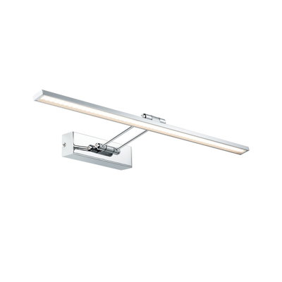 Moderne LED-Wandleuchte aus Chrom mit langem, schmalem Leuchtstab für Wohnraumbeleuchtung