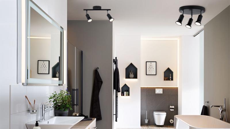 Schwarze Badleuchten von Paulmann Licht Schwarze Badzimmerlampen