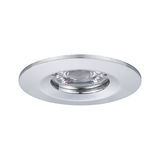 Round recessed LED spotlight in white plastic with clear glass for modern room lighting