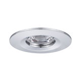 Round recessed LED spotlight in white plastic with clear glass for modern room lighting