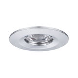 Round recessed LED spotlight in white plastic with clear glass for modern room lighting