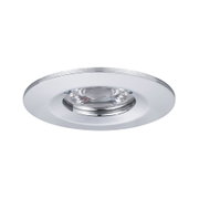 Round recessed LED spotlight in white plastic with clear glass for modern room lighting