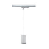 Moderner weißer Aluminium-Pendelleuchte mit zylindrischem Design für Schienensysteme