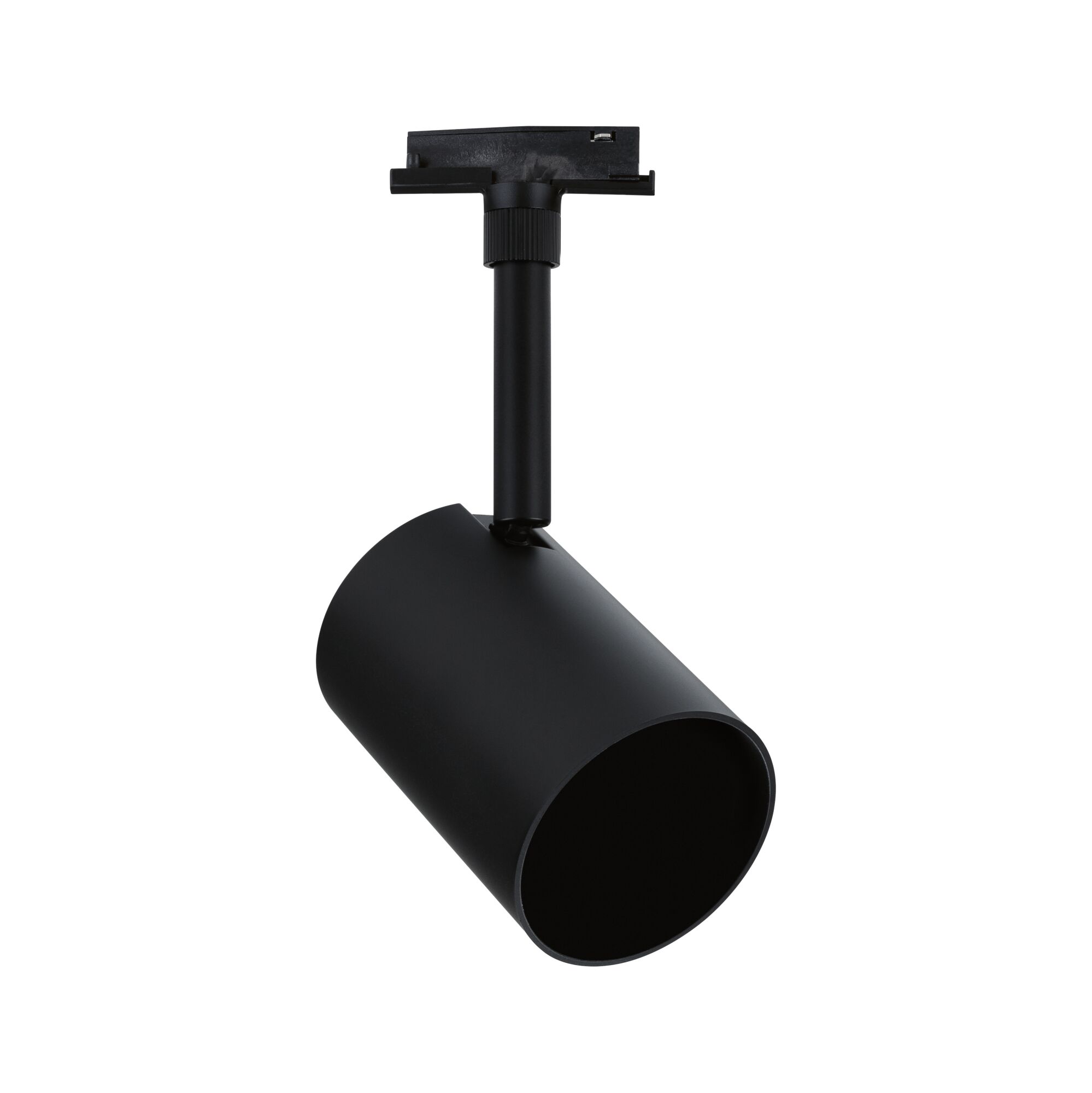 Black metal LED track spotlight, modern spotlight for accent lighting in rail systems