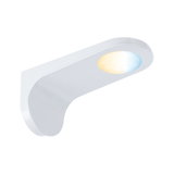 Modern white LED wall light with warm and cool white light for living spaces