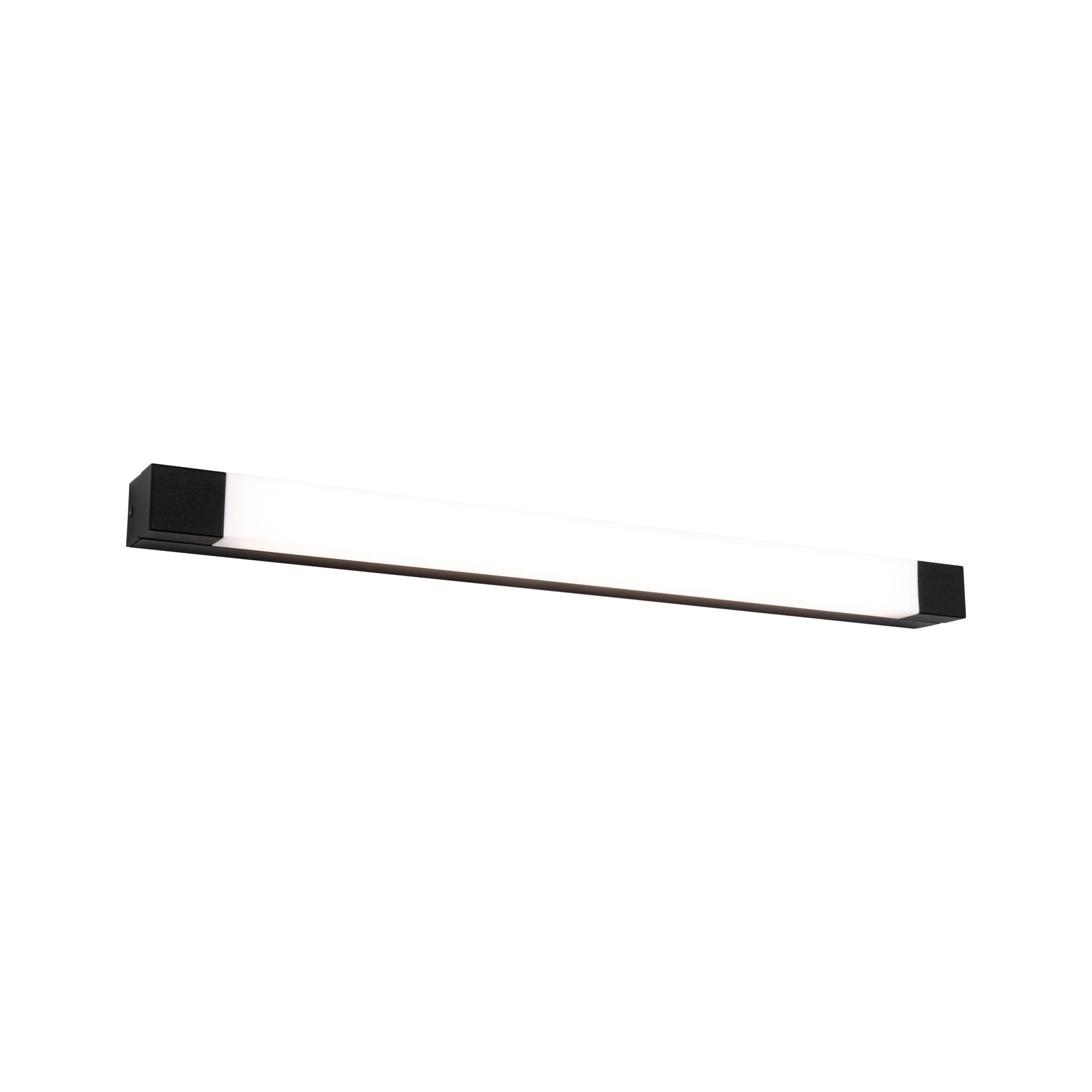 Schlanke LED-Wandleuchte in Schwarz mit weißem Diffusor für moderne Innenbeleuchtung