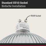 Standard GU10 Sockel mit einfacher Installation für LED-Lampen mit klarem Glas und Metallfassung
