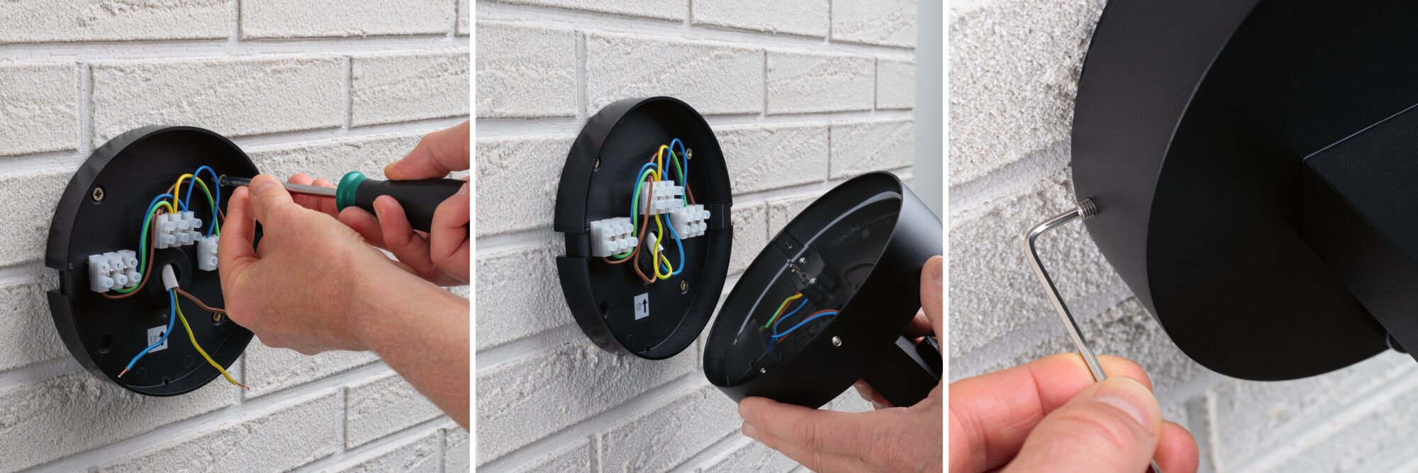 ModuShine Support mural Double émission lumineuse IP44 rond Anthracite