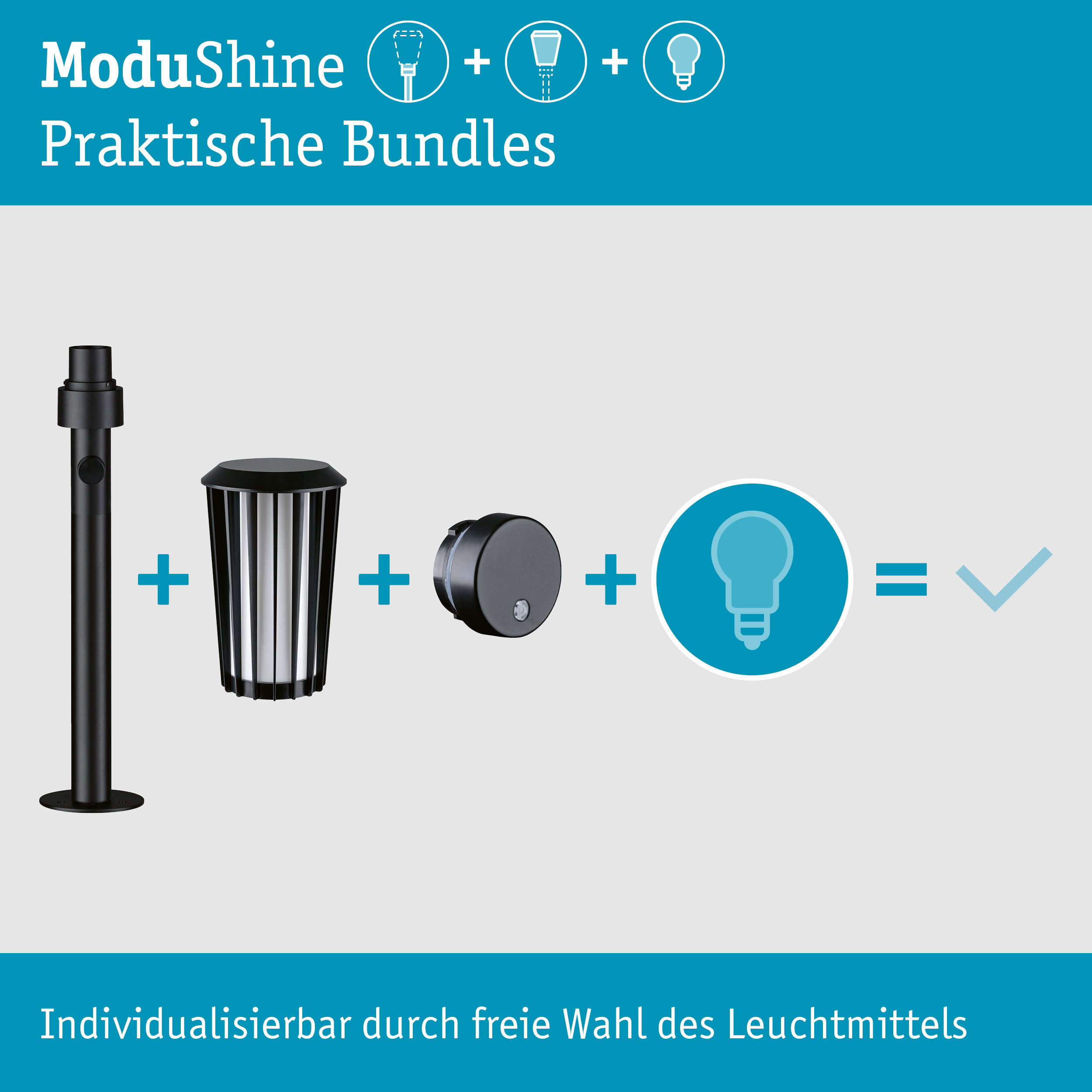 Set ModuShine Poller Trivana Klein mit Sensor Anthrazit