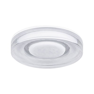 Plafonnier rond en verre blanc transparent pour un éclairage intérieur moderne