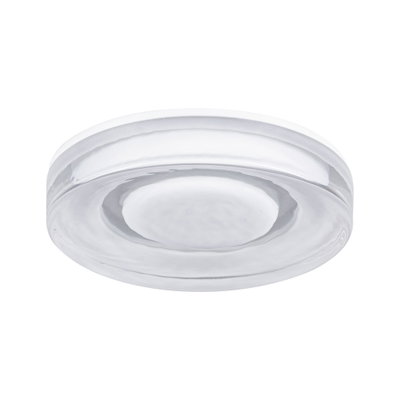 Round ceiling light made of clear white glass for modern home lighting