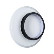 Runde LED-Wandleuchte aus weißem und schwarzem Metall mit modernem Design für Innenräume