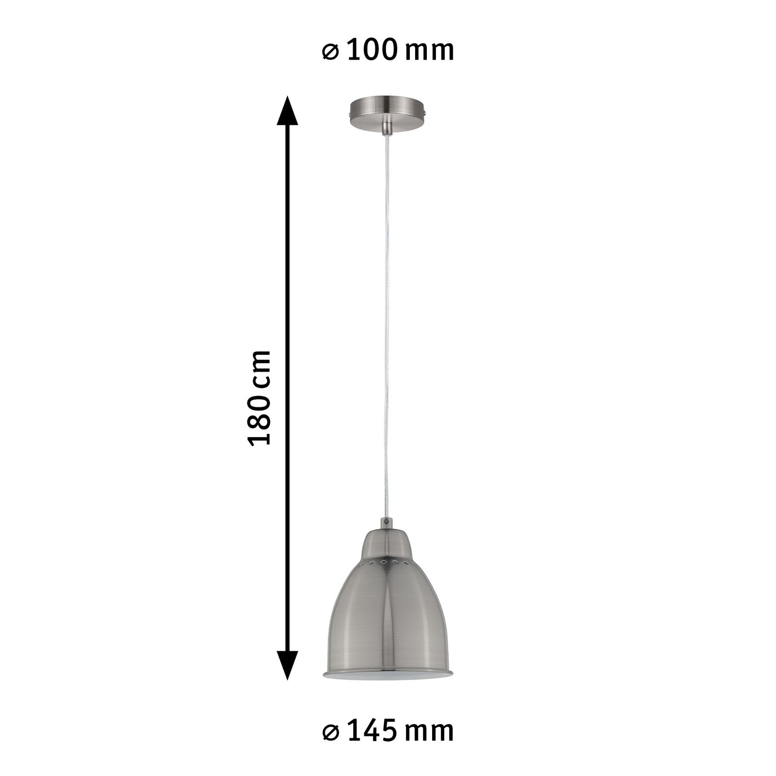 Neordic Hanglamp Hilla E27 max. 40W Staal geborsteld Metaal