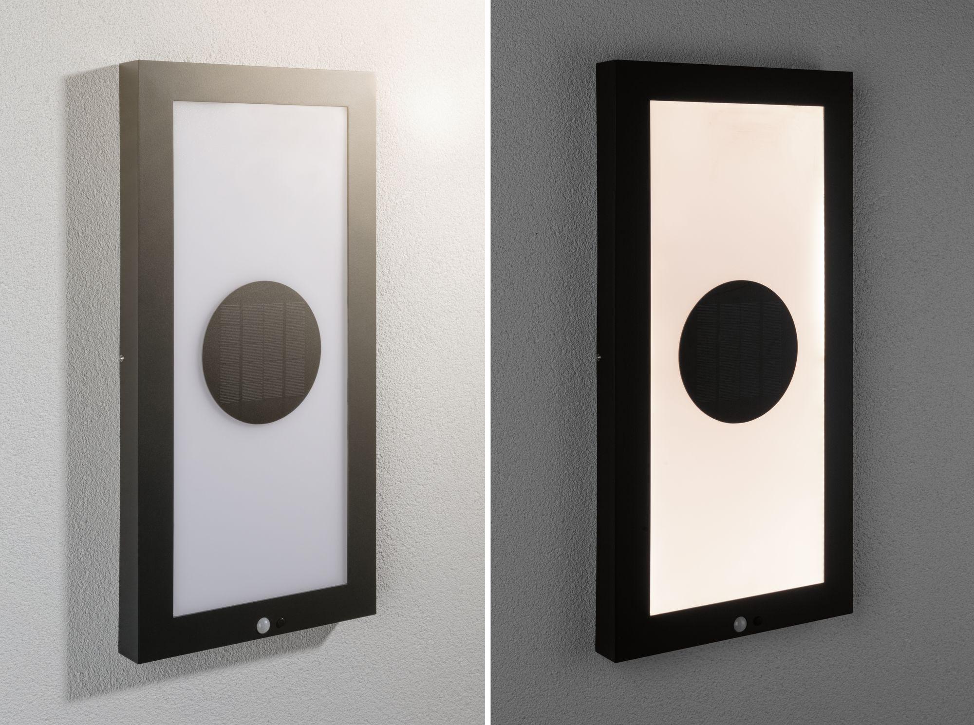 Solar LED Panel Taija Motion sensor IP44 3000K 46lm Anthracite