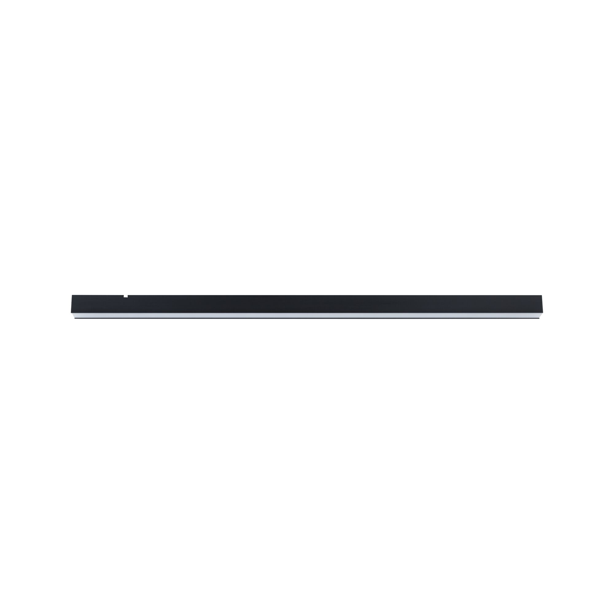 Slim black aluminum LED light bar with white diffuser for modern indoor lighting solutions