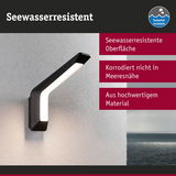 Schwarze LED-Wandleuchte mit seewasserresistenter Oberfläche, korrosionsfrei und hochwertigem Material