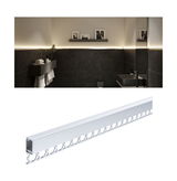 Hvidt aluminium LED-profil til indirekte belysning i moderne badeværelser og opholdsrum.