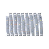 Flexible LED strip light with warm white LEDs and adhesive backing for versatile lighting solutions.