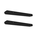 Two black aluminum wall lights with rounded ends and screws for modern indoor lighting solutions