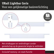 Witte URail Lightbar Ceris rail voor gelijkmatige basisverlichting met geheugenfunctie