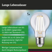 Efficient-Line Filament 230V LED Birne E27 3er-Set 3x840lm 3x4W 3000K Klar