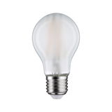 Frosted white LED bulb with metal E27 base for energy-efficient lighting solutions
