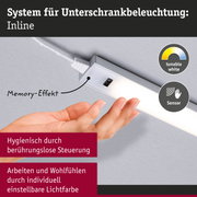 Sensorbetriebene Unterbauleuchte mit einstellbarer Lichtfarbe und Memory-Effekt für hygienische Steuerung