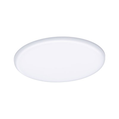 Round white LED ceiling light with matte diffuser for energy-efficient room lighting