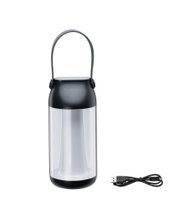 Lanterne LED transparente avec boîtier en plastique noir et câble USB pour éclairage extérieur