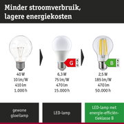 Vergelijking conventionele gloeilamp, LED-lamp en ultra-efficiënte LED-lamp met specificaties