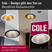 Blendfreie Einbauleuchten Cole mit modernen Farbvarianten in Schwarz und Weiß für stilvolle Raumbeleuchtung