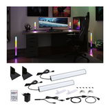 RGB LED-lichtstripset met afstandsbediening en houders voor gaming- en PC-verlichting.
