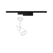 Schwarze LED-Schienenleuchte mit verstellbarem Spotkopf aus Metall für flexible Raumbeleuchtung