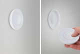 Variateur LED rond blanc en plastique fixé au mur et télécommande pour contrôle de la lumière
