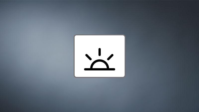 Black icon of a rising sun on white background for lighting installation guide.