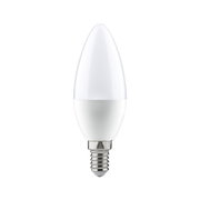 White candle-shaped LED bulb with E14 base for energy-efficient lighting solutions