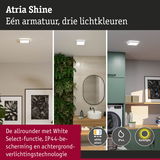 Atria Shine LED-plafondlamp met drie lichtkleuren en IP44 bescherming voor badkamer en woonruimtes