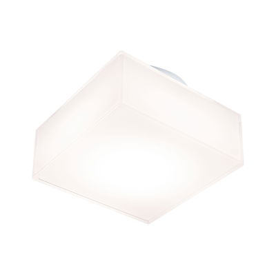 Quadratische Deckenleuchte aus weißem Kunststoff mit diffusem Licht für moderne Wohnräume