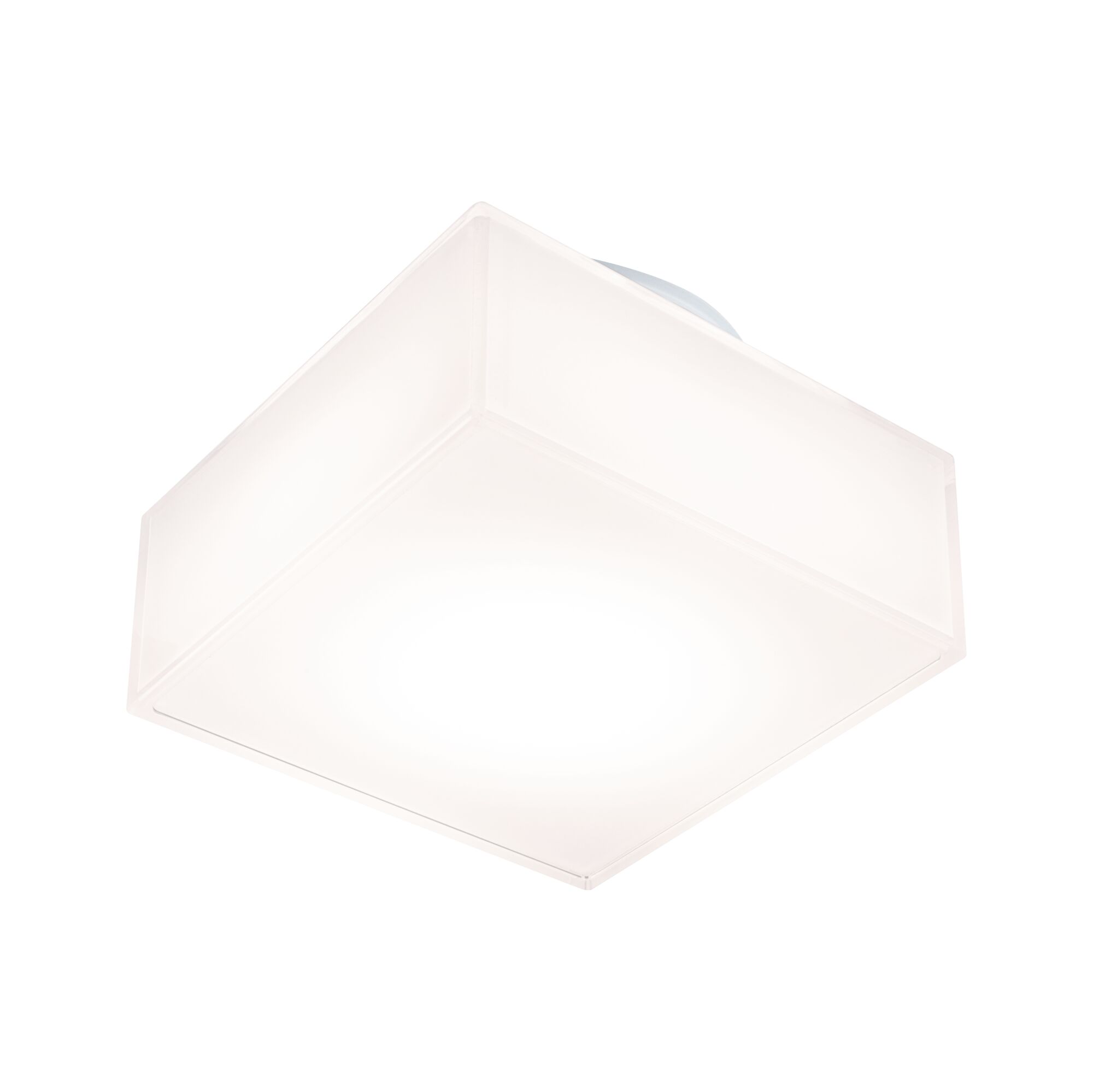 Vierkante plafondlamp van wit kunststof met diffuse verlichting voor moderne ruimtes