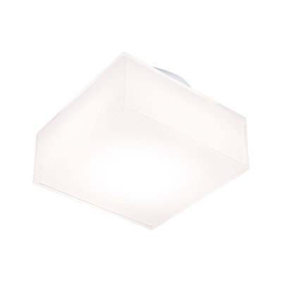 Quadratische Deckenleuchte aus weißem Kunststoff mit diffusem Licht für moderne Wohnräume