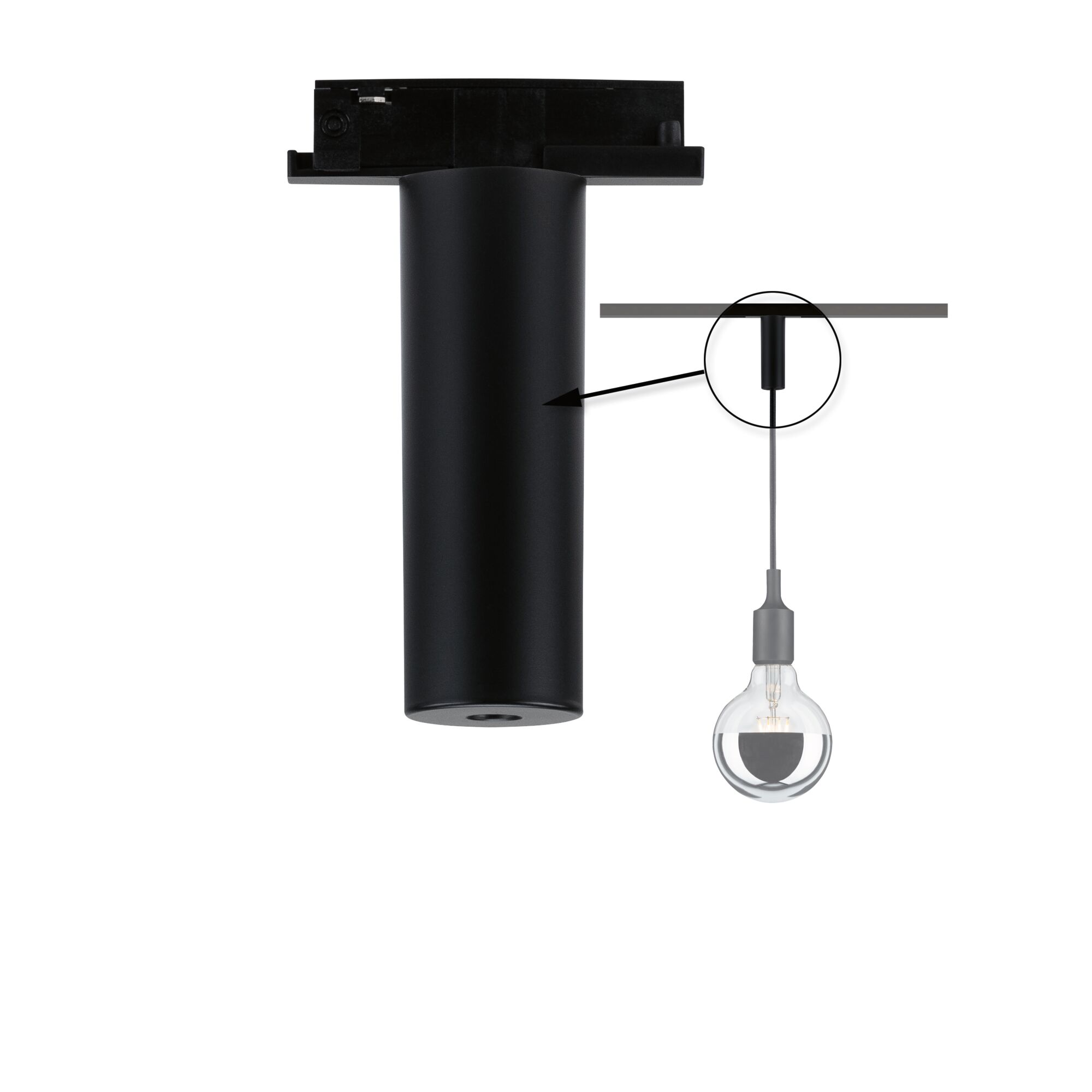 URail Adaptateur de suspension Universal max. 50W 230V Noir mat