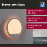 Runde Außenwandleuchte mit seewasserresistenter Oberfläche und hochwertigem Material für Küstenbereiche