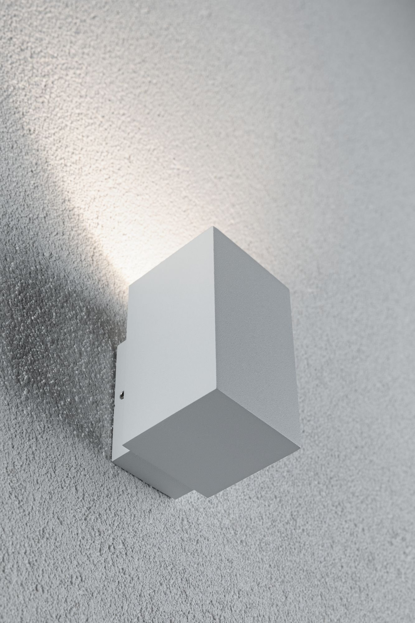 LED Außenwandleuchte Flame IP44 eckig 58x75mm 3000K 3,8W 320lm 230V Weiß Aluminium