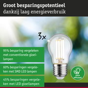 Energiezuinige LED-lamp met helder glas en zilveren fitting, ultra-efficiënte verlichting