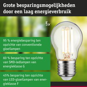 Energiezuinige LED-lamp met helder glas en zilveren fitting, ultra-efficiënte verlichting