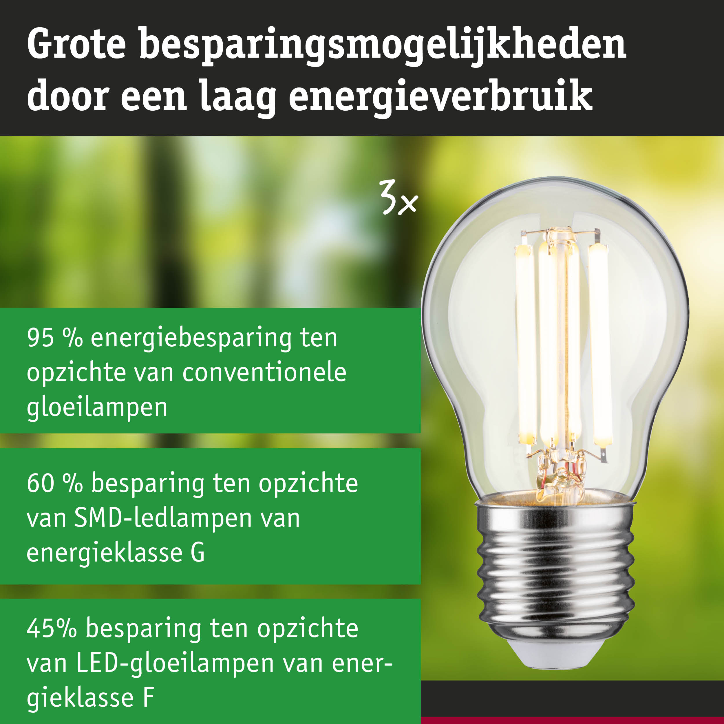 Energiezuinige LED-lamp met helder glas en zilveren fitting, ultra-efficiënte verlichting