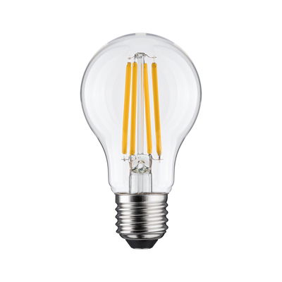 LED light bulb with clear glass and yellow filaments, energy-saving lamp for home lighting